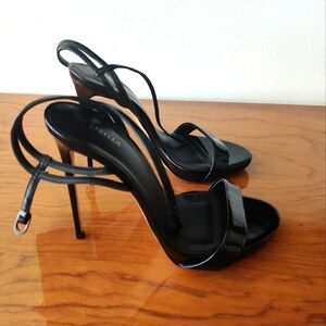 Le Silla Gwen black patent leather stilettos size US8.5-9. EUR 38.5-39